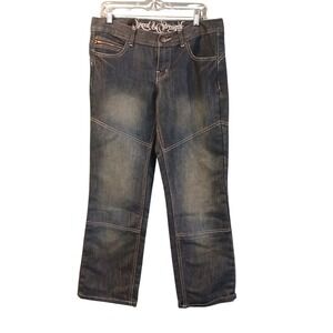 Speed Strength Womens Jeans Dark Wash Denim Moto Style Size 10 Regular